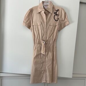 Chic Tan Short Sleeve Dress
